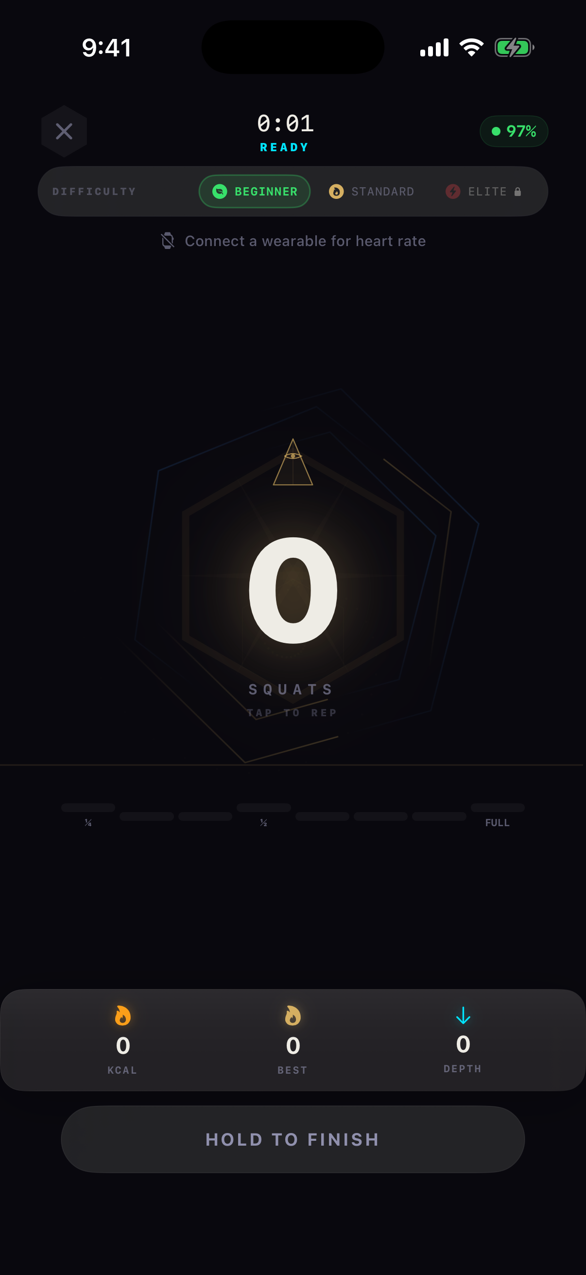 CheckNeck Squats — Hexagonal Reactor Core Tracking